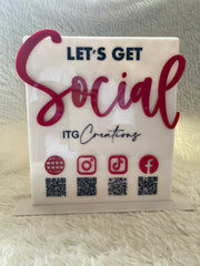 Let's Get Social Sign | ITG Creations™