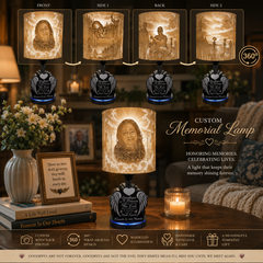 🕊️ Custom Memorial Memory Lamp – A Light That Keeps Their Memory Shining 🕊️ - ITG Creations™