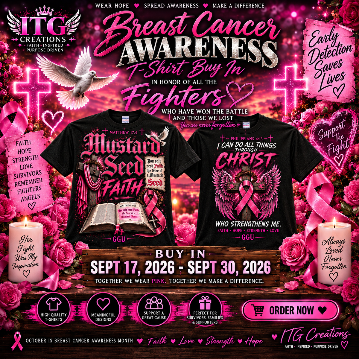 Breast Awareness T-shirt Buy-In - ITG Creations™