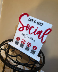 Let's Get Social Sign | ITG Creations™